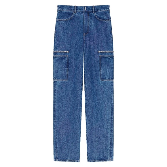 size 31 Givenchy Jeans Loose Fit Cardo Pants Marble Denim Blue - Picture 1 of 8